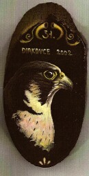 Maľby k príležitosti sokoliarskeho stretnutia v Diakovciach 2002. Akryl na dreve.